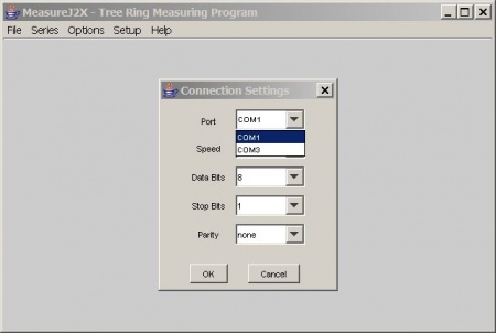 MeasureJ2X Setup Connection Screenshot